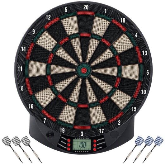 Diana eletronica HOMCOM 8 jogadores 6 dardos