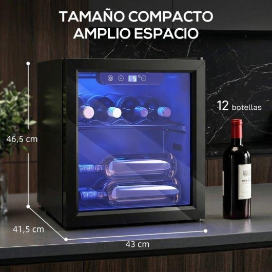 Vinoteca HOMCOM 36 L 4-16 C LED