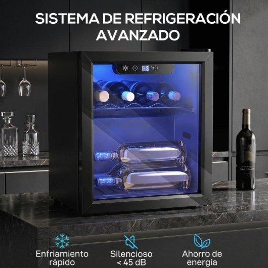 Vinoteca HOMCOM 36 L 4-16 C LED