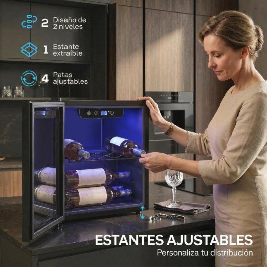 Vinoteca HOMCOM 36 L 4-16 C LED