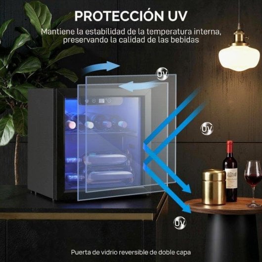 Vinoteca HOMCOM 36 L 4-16 C LED