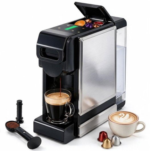 Cafetera Espresso Homcom 1 L 19 Bares con portacápsulas integrado