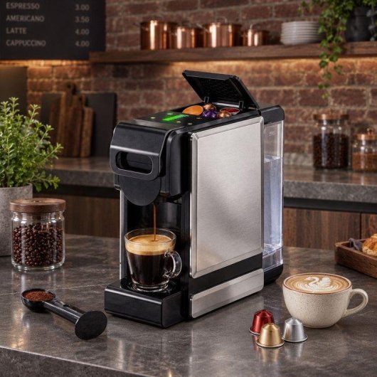Cafetera Espresso Homcom 1 L 19 Bares con portacápsulas integrado