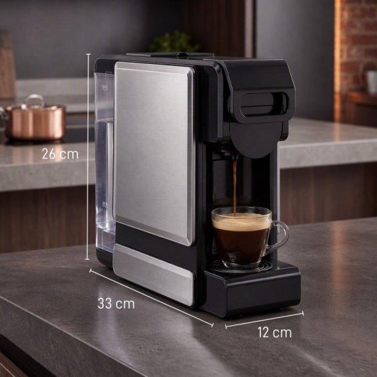 Cafetera Espresso Homcom 1 L 19 Bares con portacápsulas integrado
