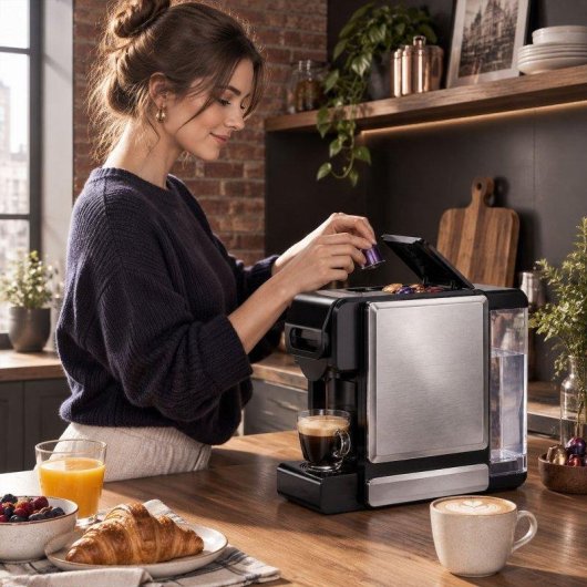 Cafetera Espresso Homcom 1 L 19 Bares con portacápsulas integrado