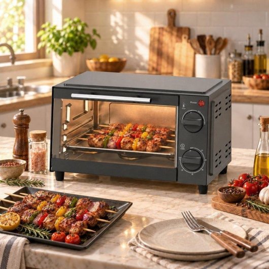 Horno de sobremesa Homcom 9L 35cm gris