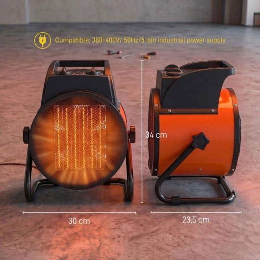 Calefactor cerámico Outsunny 5000 W portátil