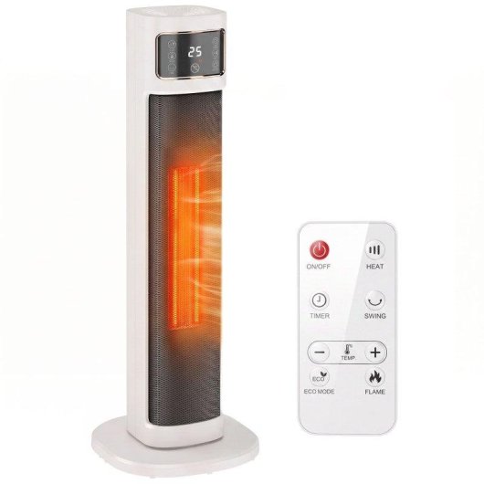 Calefactor cerámico Homcom 2000 W con oscilación de 70°