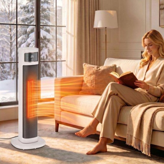 Calefactor cerámico Homcom 2000 W con oscilación de 70°