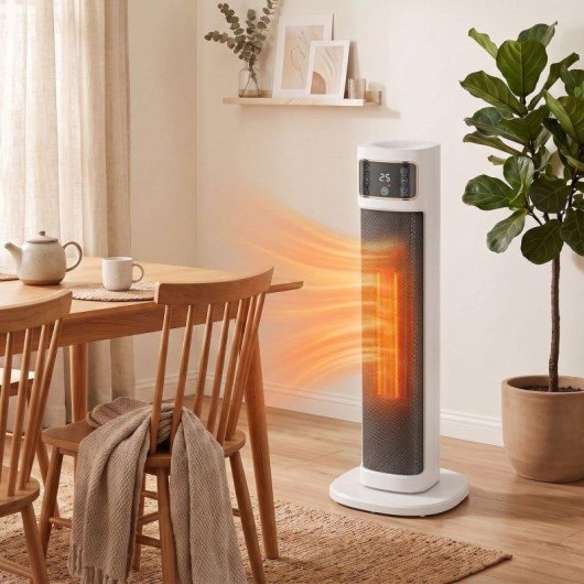 Calefactor cerámico Homcom 2000 W con oscilación de 70°