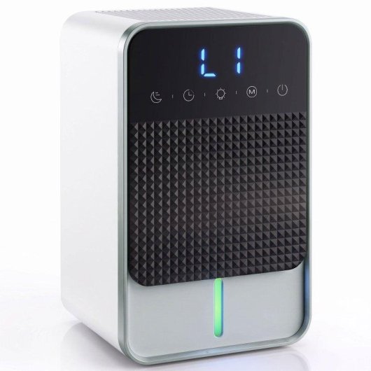Deshumidificador Homcom 0,4 L/Día 15 m² Depósito 1,2 L RGB Negro