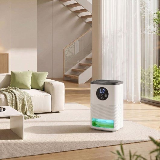 Desumidificador Homcom 300 ml/dia, 15 m², depósito de 1,4 l