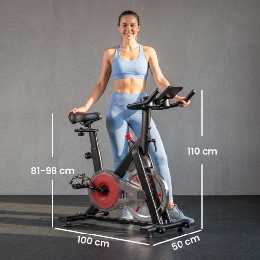 Bicicleta Estática Sportnow Resistencia Magnética Volante 8 kg Bluetooth LCD