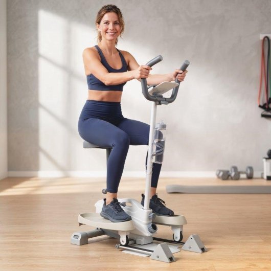 Bicicleta Elíptica Sportnow 3 en 1 Silenciosa Con Asiento