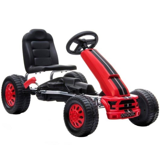 Kart a pedais Aiyaplay Vermelho Assento Ajustavel +3 Anos