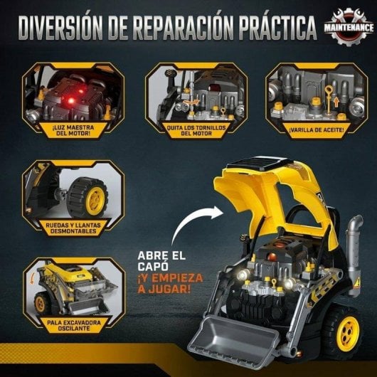 Brinquedo Motor AIYAPLAY Escavadora Vapor Luzes