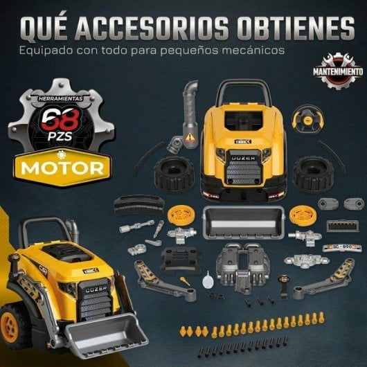 Brinquedo Motor AIYAPLAY Escavadora Vapor Luzes