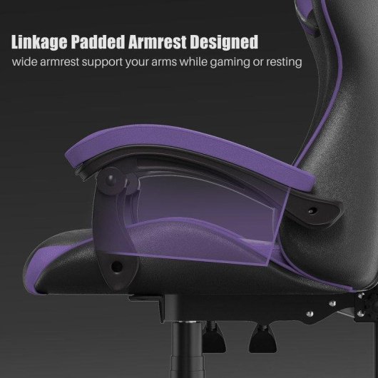 Cadeira Gaming Naspaluro Roxa Ergonomica Reclinavel