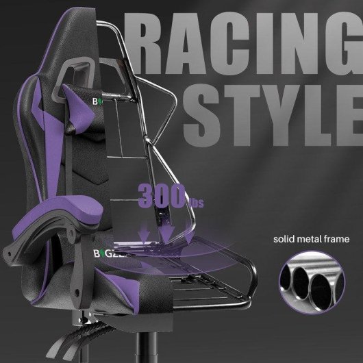 Cadeira Gaming Naspaluro Roxa Ergonomica Reclinavel