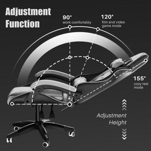 Cadeira Gamer Naspaluro Ergonómica Branca