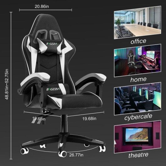 Cadeira Gamer Naspaluro Ergonómica Branca