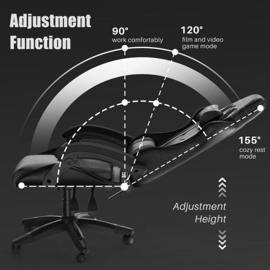 Cadeira Gaming Naspaluro Ergonomica com almofada e encosto