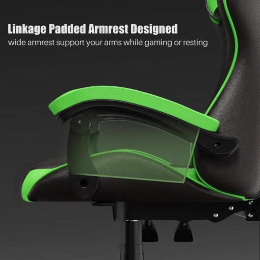Cadeira de Gaming Naspaluro Ergonomica Verde