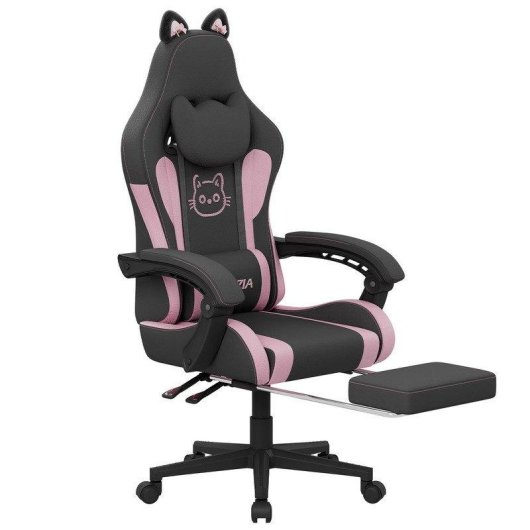 Chaise Gaming Oreilles Chat Naspaluro 90-135deg Noir