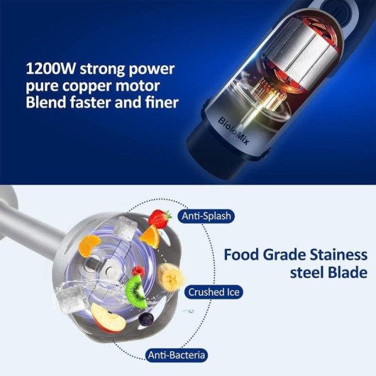 Misturador de mao BioloMix HB3302 1200W 6 velocidades Turbo