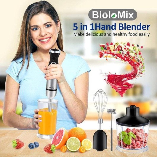 Misturador de mao BioloMix HB3302 1200W 6 velocidades Turbo