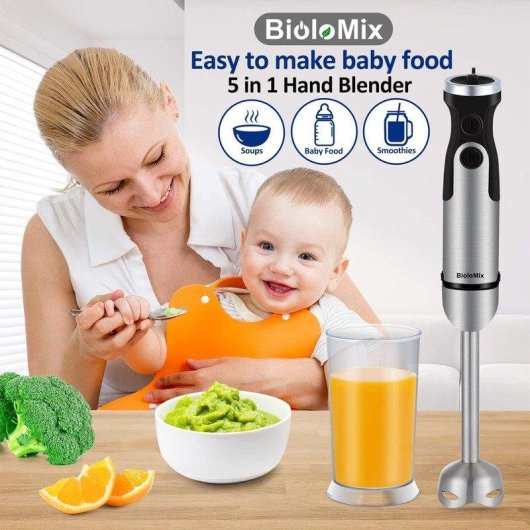 Misturador de mao BioloMix HB3302 1200W 6 velocidades Turbo