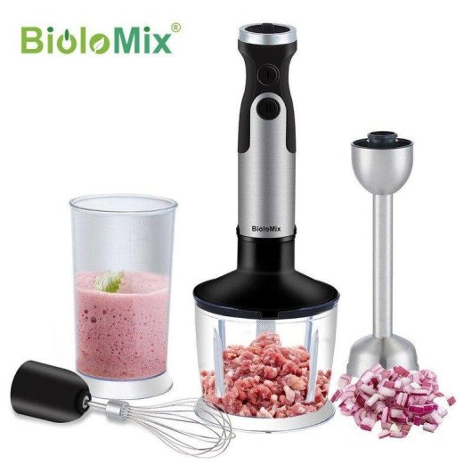 Mixeur plongeant BioloMix 4 en 1 1200W 6 vitesses Turbo