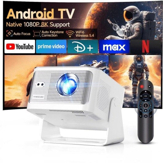 Proyector Magcubic HY350MAX Full HD 600 lúmenes 300" LED LCD Smart TV portátil
