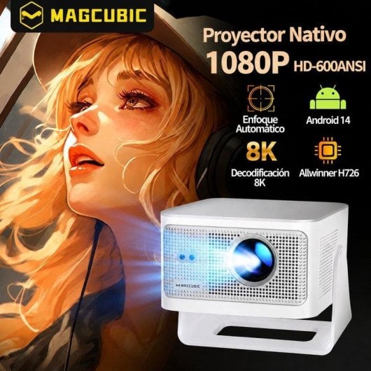 Proyector Magcubic HY350MAX Full HD 600 lúmenes 300" LED LCD Smart TV portátil