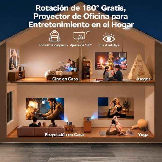 Proyector Magcubic HY350MAX Full HD 600 lúmenes 300" LED LCD Smart TV portátil
