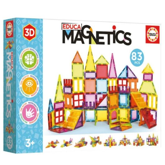 Educa Magnetics Jogo de construção magnética 20025 83 peças