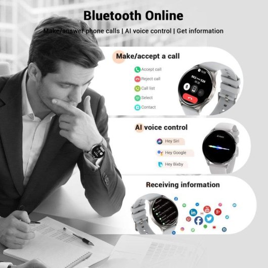 Blackview BV200 Lunettes intelligentes caméra IA traduction grises