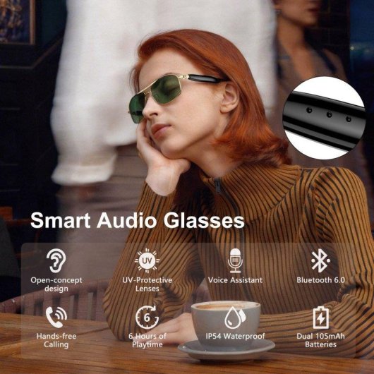 Blackview D1Pro Smart Glasses Bluetooth Gold IP54 + X30 Smartwatch