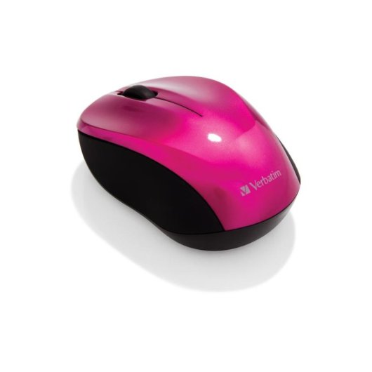 Souris Verbatim Go Nano sans fil 1600 DPI rose 3 boutons