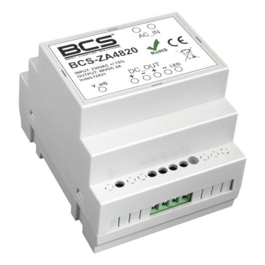 Fonte de alimentação BCS ZA4820 2 A para calha DIN TS35