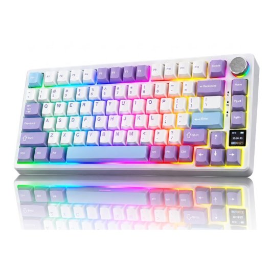 Clavier Ajazz AK820 Pro Gaming mécanique 75% Bluetooth RGB ANSI US QWERTY