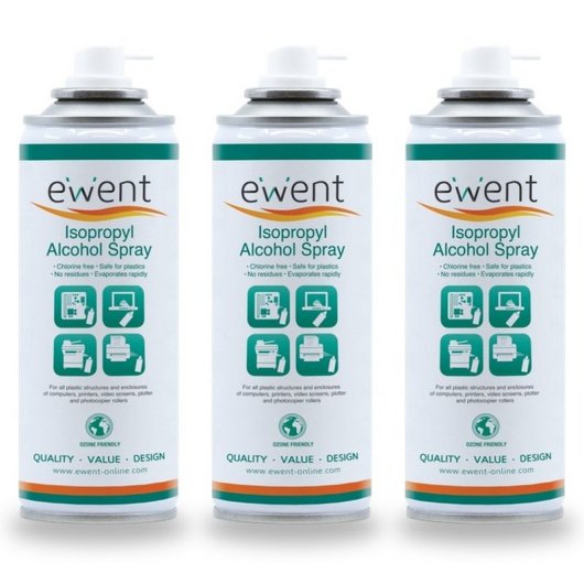 Ewent Pulverizador de Alcohol Isopropílico 200ml Pack 3 Unidades