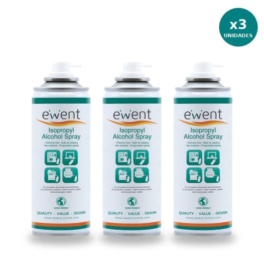 Ewent Pulverizador de Alcohol Isopropílico 200ml Pack 3 Unidades