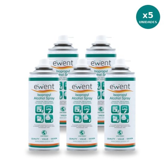Ewent Pulverizador de Alcohol Isopropílico 200ml Pack 5 Unidades