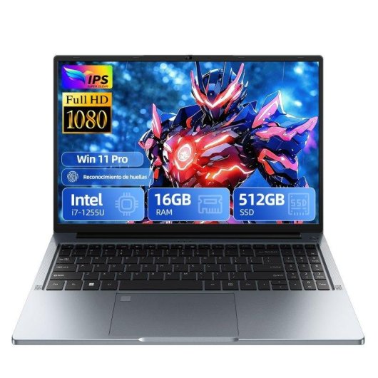 Portátil Micrear 15,6" Intel Core i7-1255U 16GB Windows 11 Pro 512GB SSD Inglés US Pantalla Full HD