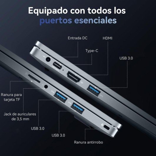 Portátil Micrear 15,6" Intel Core i7-1255U 16GB Windows 11 Pro 512GB SSD Inglés US Pantalla Full HD