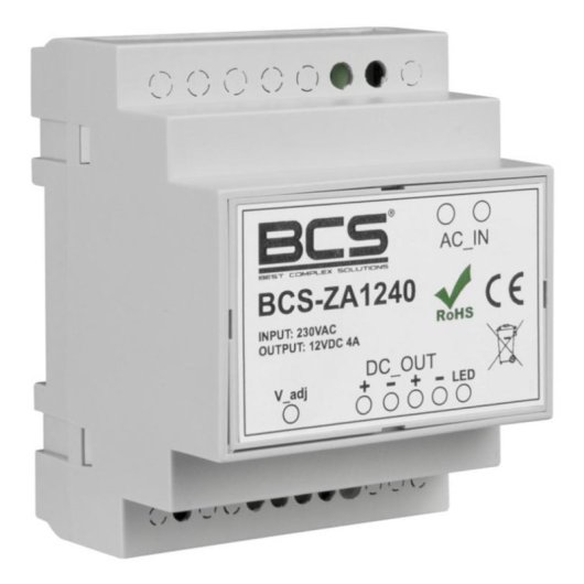 Alimentatore BCS ZA1240 48 W per guida DIN TS35
