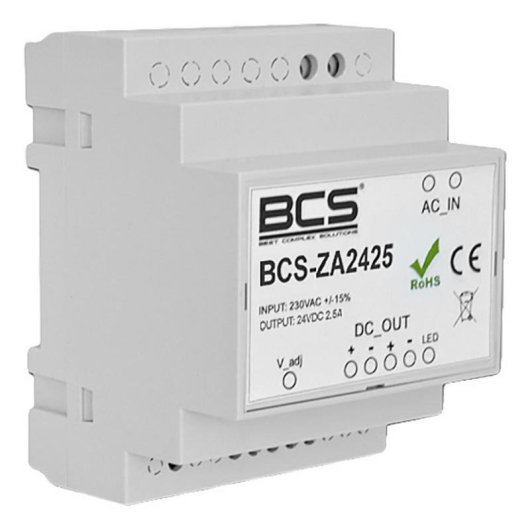 Fonte de alimentação BCS ZA2425 65,5 W 26,2 V 2,5 A para calha DIN