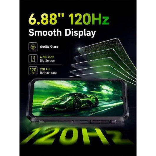Cubot KingKong Dura 4G 8 GB 128 GB 6,88" Negro