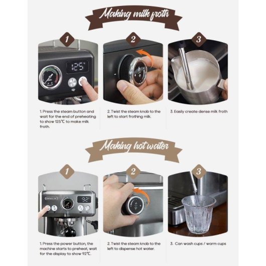 Machine à café tout-en-un compacte HiBREW H7 Lite noire